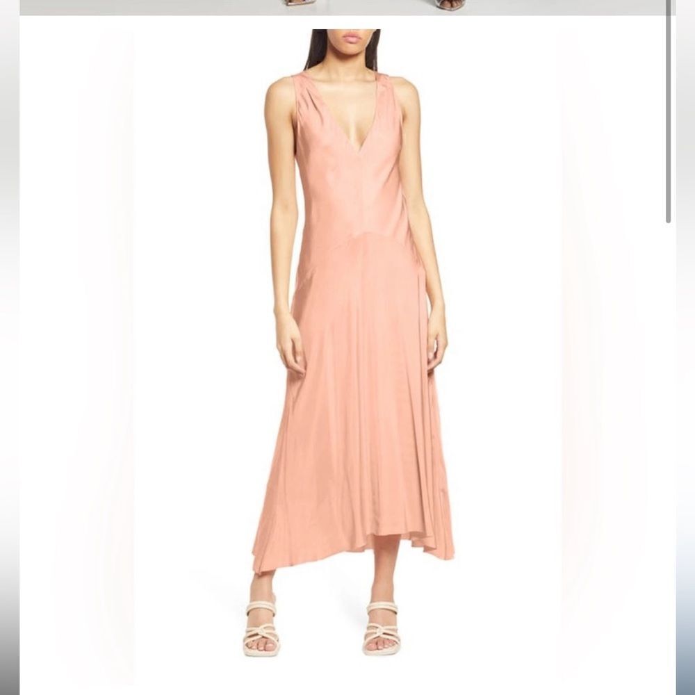 Frame Savannah Slip Dress in Pink Clay Size Large, NWT